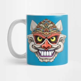 Modern Wayang: Abstract Indonesian Puppet Art Mug